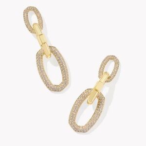 NWT! NEW IN BOX Kendra Scott Emery GOLD Statement Earrings in GOLD